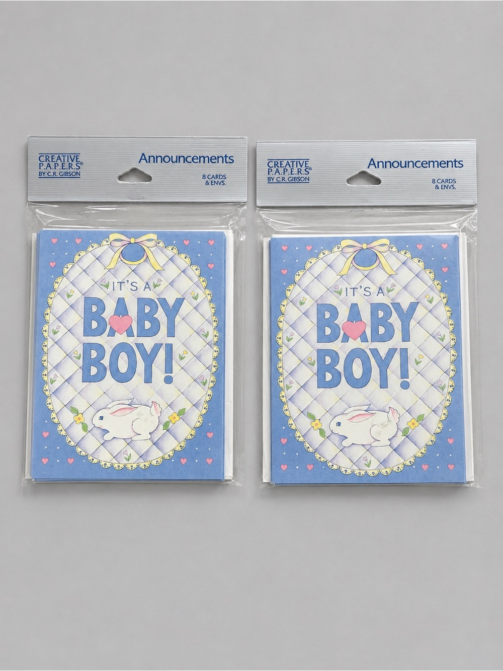 Vintage Creative Papers It’s A Baby Boy Announcements Cards Sealed 2 Packs 16 Ct